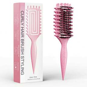 Brosse pour cheveux bouclés, brosse de coiffure définissant les boucles pour femmes. Brosse à friser pour définir et soulever les boucles des cheveux bouclés, pour obtenir des boucles facilement définies et réduire les frisottis