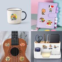 55 piezas de pegatinas de Perro Hombre con graffiti, materiales de decoración hechos a mano vintage para decorar cuentas, tazas de agua, fundas de teléfono, collage DIY