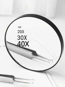 30X/40X Magnifying Makeup Mirror, Portable Round Hand Mirror With 2 Suction Cups For Wall Mount, Suitable For Makeup, Tweezing And Blackhead/Blemish Removal