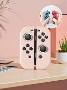 Accesorio Kit de Consola de Juego para Switch, compatible con Switch NS/Switch OLED/Switch Lite, incluye estuche protector, bolsa de almacenamiento, cubierta para el dock, protectores para Joy-Con y talla grande, diseño anti-caídas y resistente a arañazos, ideal para gamers - Rosa - Ver 16