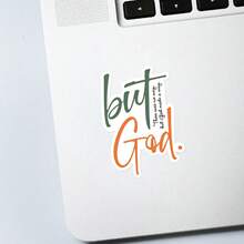 1/2/5pcs But God,There Was No Way But God Made A Way Sticker | Fun And Quirky Vinyl Decal For Planners, Journals, And Laptops | Cute And Mindful Design For Meditation, Wellness Enthusiasts, And Book Lovers | Fashionable, Artsy, Positive Affirmation Sticker - Multicolor - View 10