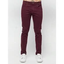 Men's Twill Pants With Elastane Lycra Various Colors Black Navy Blue Beige Caramel Lead Gray - Màu Đỏ Sâu - Xem 1