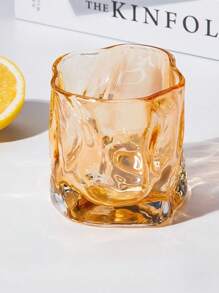 2pcs Twist Glass Cup, Summer Highly Attractive Glass Cup, Beer Cup, Twisted Deformed Cup, Water Cup, Summer Cool Cup, Back To School Supplies