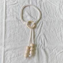 2 Pieces Of Wood Bead Curtain Tieback Boho Wood Ring Curtain Tiebacks Curtain Holdbacks For Wall Curtain Ties Curtain Tie Backs With Hooks For Boho Decor Bedroom Decor Nursery Decor