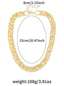 1 Piece Vintage Chunky Chain Necklace For Men,Iron Metallic Heavy Sense Choker,Gift For Fashion Summer Beach Vacation,Father's Day,Daily,Birthday, Party,Christmas, New Year, Valentine's Day,No Gift Box - FY-0418 - View 10