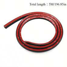 5m  Rubber Car Door Seal Strip - D-Type Hood Insulation For Noise Reduction, Fits All Models - Black - View 3