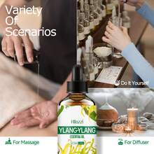 Hllozzi 30ml/100ml Ylang Ylang Essential Oil, Floral Fragrance, Long-Lasting Aroma, Suitable For Face, Hair, Skin, Body, Can Be Used With Diffuser, Fragrance Stone, Fragrance Wood, Ideal For Car, Home, Outdoor Travel, Convenient, Beautifully Packaged, Great For Gifts - Ylang Ylang Essential Oil - View 6