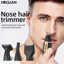 Kit de arreglo profesional 4 en 1, recortadora de vello nasal y de oídos recargable por USB, afeitadora de barba y cejas, herramientas de cuidado personal para hombres - Dorado - Ver 8