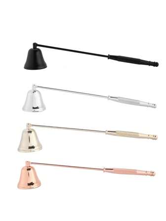 1PC Black/Golden/Sliver/RoseGold/Brass Candle Snuffer Stainless SteelCandle Tools Accessories Candle Buffer Wax Candle Extinguisher With Handle Candlestick Candle Wicks Flame For Candle Lovers, Gift, Everyday Use, Putting Out Extinguish Candle Wicks Flame Safely Sweet Water Decor Black Candle Snuffer