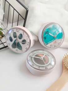 1 Pc, Suction Cup Refrigerator Clock, Small Bathroom Wall Mounted Suction Cup Waterproof Bathroom Clock, Suitable For Kitchen, Bathroom, Outdoor Portable Mini Clock Room Decor Clock Wall Wall Clock Bedroom Decor Dormitory Decor Back To School