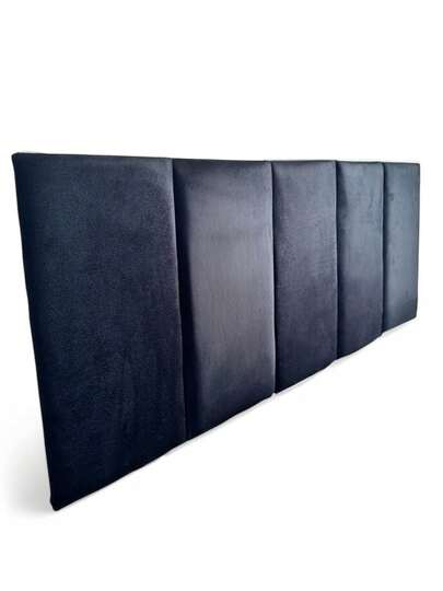 Cabeceira Modular Estofada Tecido Suede Com Fita Autocolante 40x20 Cama Solteiro Casal Queen King