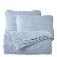 Austin Oversized Bedspread Set 3-Piece Ultrasonic Quilted Soft Lightweight Microfiber Coverlet For All Season - 酷灰 - 查看 5