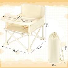 UBRAVOO Baby Chair, Table Chair, Baby Children, Kids Chair, Foldable, Storage Bag Included, Portable, Lightweight, Anti-Slip, Durable, Safety Belt, Load Capacity 44.1 Lbs (20 Kg), Baby Seat, Dining