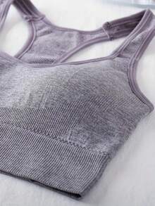 3 Pieces Set Of Women's Casual Sports Bra, Comfortable For Daily Yoga And Running, Wearing Vest - Multicolor - View 8