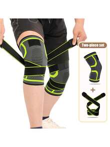 Joelheiras Esportivas e de Fitness Masculinas, Joelheira de Compressão Tricotada para Caminhada, Basquete, Ciclismo, Academia, Confortável