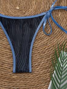 Fashionable Sexy Women's Halter Tie-Front Bikini Two Pieces Swimwear