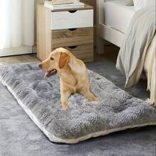 Extra Large Plush Dog Bed - Super Soft Polyester, Thickened For Comfort, Suitable For Small, Medium & Large Cats And Dogs - Grey - View 2