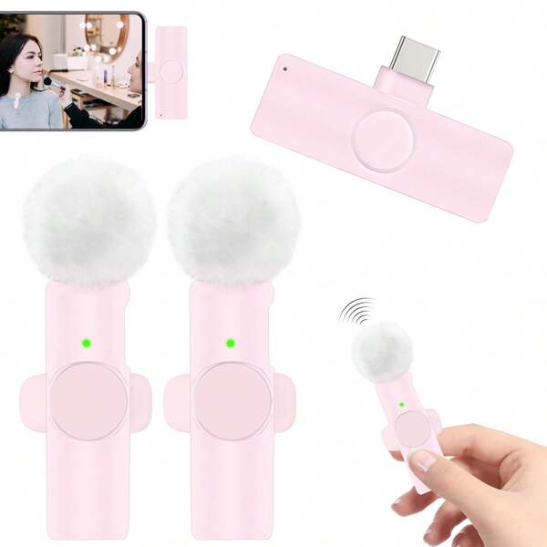 Wireless Lavalier Lapel Microphone For IOS TypeC Android Camera Plug-Play Professional Noise Reduction Recording Clip Mic For Creator Interview