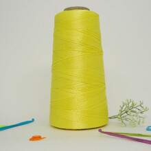 Queen Thick Polypropylene Crochet Thread Box Braids, Braids, Handmade Work 500 Meters - 金絲雀黃 - 查看 1