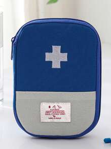 1pc Portable Medical First Aid Bag, Multi-Compartment Health Care Organizer, Travel Medication Storage Pouch