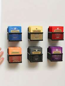 1 szt. magnetyczny uchwyt na torebki herbaty – metalowy organizer z siatki do lodówki, na blat lub półkę kuchenną – rozwiązanie do przechowywania bez kontaktu z żywnością