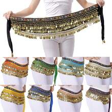 Outfits Belly Dance Glitter Sequins Tassel Skirts, Fashionable Dancing Waist Belt Skirts For Bellydance - Multicolor - View 1