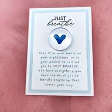 1/2 Stücke blaue Liebesumarmungs-Glasschmuckstücke, Atmungs-Glasschmuck, Taschenschmuckstück, tröstliches Geschenk, Geschenk für Angstzustände, aufmunterndes Geschenk, Krebsgeschenk, Geschenk zum Nachdenken über dich