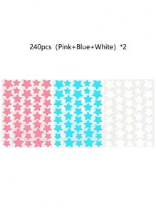 1120/840/560/280 Pcs Star Stickers, Back To School,Halloween & Christmas Decoration Stickers, Colorful Five-Pointed Star Stickers For Party, Holiday Photo Decoration, Face Decor Stickers (1 Sheet Per Color), For Decoration Only (Not For Makeup)2000/1400/160/80/40