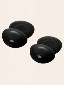YIYANG Women's Thick Bra Pads With Non-Slip Thick Sticky Cups For Push-Up Effect - 2pcs/1Pair - Black - View 3