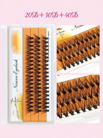 40Pcs/Set Natural 20D/30D/40D Mink Eyelashes, 3D Volume Curling, Waterproof, Reusable, For Natural And Dramatic Makeup, Suitable For Daily, Party And All Occasions