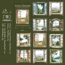 Natural Viewfinder Series Landscaping Handbook DIY Material Decoration Stickers 20 Sheets And 6 Selections,School Supplies,Back To School - Multicolor - View 6