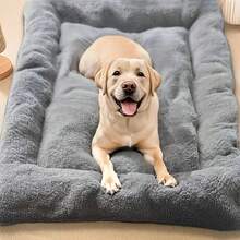 Extra Large Plush Dog Bed - Super Soft Polyester, Thickened For Comfort, Suitable For Small, Medium & Large Cats And Dogs - Grey - View 1