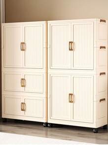 5/4/3/2/1 Layer No-Assembly Foldable Wardrobe Thickened Storage Cabinet, Home/Bedroom Use, Baby/Kids Clothes Closet For Women Storage Organizer Travel Essentials Back To School