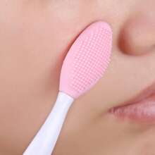 2PCS-Silicone Pore Cleansing Brush - Double-Sided Exfoliator For Blackhead Removal & Deep Pore Cleansing, Gentle On Sensitive Skin - Reusable Facial Tool For Daily Skincare & Travel