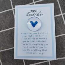 1/2 Stücke blaue Liebesumarmungs-Glasschmuckstücke, Atmungs-Glasschmuck, Taschenschmuckstück, tröstliches Geschenk, Geschenk für Angstzustände, aufmunterndes Geschenk, Krebsgeschenk, Geschenk zum Nachdenken über dich