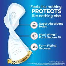 Always Infinity Extra Heavy Absorbency Overnight Sanitary Pads With Wings - Unscented