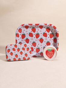 3 Pieces Set, Entry-Level Set With Multiple Prints - Including Metal Rolling Tray, Grinder, And Iron Box, Stylish Design, Perfect Gift For Halloween And Christmas!