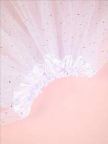 1pc Star Net Yarn Skirt, 30cm Length, Suitable For Teenagers, All Season, Fluffy, Mesh, Party, Role-Play, Carnival, Christmas, Halloween, Three-Layer, Ballet, Stage, Running, Star, Puffy, Princess,