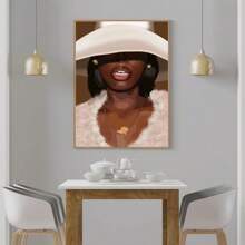 Set Of 1/3 Pcs Pop African American Wall Arts Posters, Art, Fashion Art Prints, Canvas Posters Printing, Modern Home Bathroom Bar Living Room Bedroom Decoration Unframed-Style, Wall Art With Frame