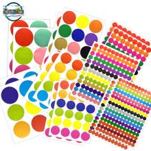 10pcs/Pack New Polka Dot Sticker Set, Colorful Dot Labels, 8 Mixed Sizes Dot Stickers Suitable For Office File Organizing, Kids DIY Crafts, Planner/Phone Case/Notebook Decoration,School Supplies,Back To School