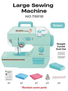 Set giocattolo di macchina da cucire elettrica per bambini, fai da te per cucire vestiti, piccoli elettrodomestici, gioco di ruolo sartoriale per ragazze, regalo per la festa dei bambini, interazione genitore-figlio