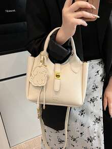 Niche Casual Tote Handbag For Women, Fashionable Bucket Bag, Versatile Crossbody Bag, Spring 2025 - White - View 4
