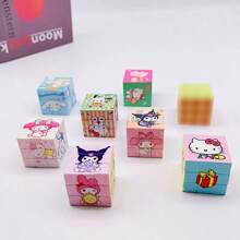 Sanrio 1pc Authentic Sanrio Cartoon Magic Cube Creative Gift Intelligence Magic Cube Cute Small Gift Toy Keychain Pendant Accessories Holiday Gift