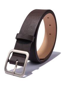 1 Set Of Children's College Style Square Buckle Belt Solid Color Tie Combination, Comfortable And Versatile, Suitable For Daily Life, Formal Dinners, Party Outfits