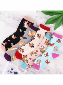 5 pares de calcetines de media caña para mujer con diseño de ardilla, un regalo perfecto de calcetines lindos de ardilla para mujeres, regalos novedosos para abuela, mamá, novia, calcetines cómodos para mujeres, hombres y adolescentes, calcetines divertidos con motivos de animales, calcetines de fiesta de animales, regalos para amantes de las ardillas