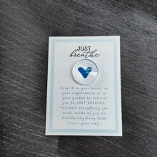 1/2 Stücke blaue Liebesumarmungs-Glasschmuckstücke, Atmungs-Glasschmuck, Taschenschmuckstück, tröstliches Geschenk, Geschenk für Angstzustände, aufmunterndes Geschenk, Krebsgeschenk, Geschenk zum Nachdenken über dich