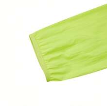 Skechers Jachetă cu glugă verde strălucitoare țesătă, elegantă, ușoară, protecție UV, pentru drumeții în aer liber, pentru alergare