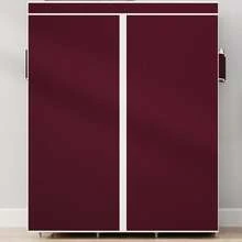 1pc Large Capacity Portable Wardrobe Closet, Easy Assembly Cloth Storage Cabinet For Home, Rental House, Dorm Bedroom, 65" Portable Closet Wardrobe Clothes Rack Storage Organizer,Portable Closet Storage Organizer Clothes Wardrobe Dustproof Non-Woven Fabric8-Drawer Dresser For Bedroom – Fabric Storage Drawers For Clothes, Organizer With Wooden Top, Steel Frame, Gold Handles, Leather Finish, Gray Storage Cabinet For Closet, Entryway, Living Room, Nursery, Dorm - Đỏ - Xem 4