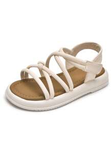 1 Coppia di sandali casual alla moda, con suola morbida antiscivolo, scarpe da spiaggia per uso esterno