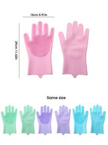 1 Pair, Pet Hair Removal And Bathing Silicone Gloves, Approx. 3000 Massage Nodes And Foam Enhancement